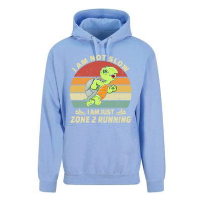 Turtle Runner Team Vintage Im Not Slow Just Zone 2 Running Great Gift Unisex Surf Hoodie