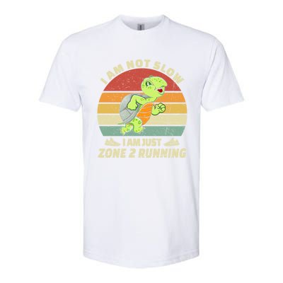 Turtle Runner Team Vintage Im Not Slow Just Zone 2 Running Great Gift Softstyle CVC T-Shirt