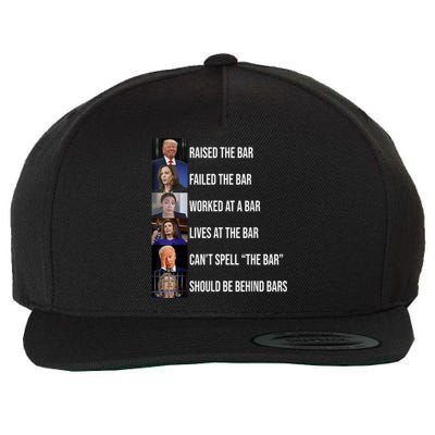 Trump Raised The Bar Failed The Bar Wool Snapback Cap