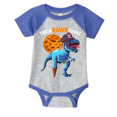 Trick Rawr Treat Halloween Pirate Trex Costume Gift Infant Baby Jersey Bodysuit