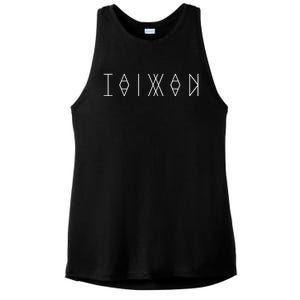 Taiwan Reflections Taiwanese Word Art Souvenir Great Gift Ladies PosiCharge Tri-Blend Wicking Tank