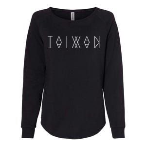 Taiwan Reflections Taiwanese Word Art Souvenir Great Gift Womens California Wash Sweatshirt