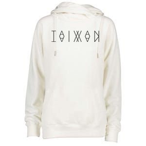 Taiwan Reflections Taiwanese Word Art Souvenir Great Gift Womens Funnel Neck Pullover Hood