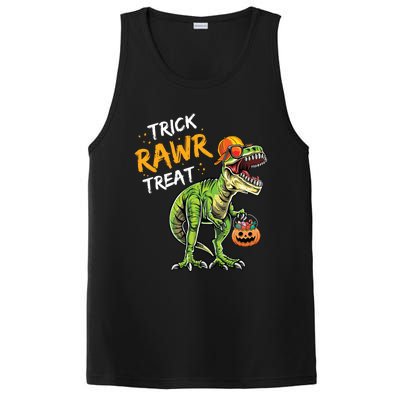 Trick Rawr Treat Halloween T Rex Dinosaur Rawrsome Gift Cute Gift PosiCharge Competitor Tank