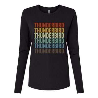 Thunderbird Retro Womens Cotton Relaxed Long Sleeve T-Shirt