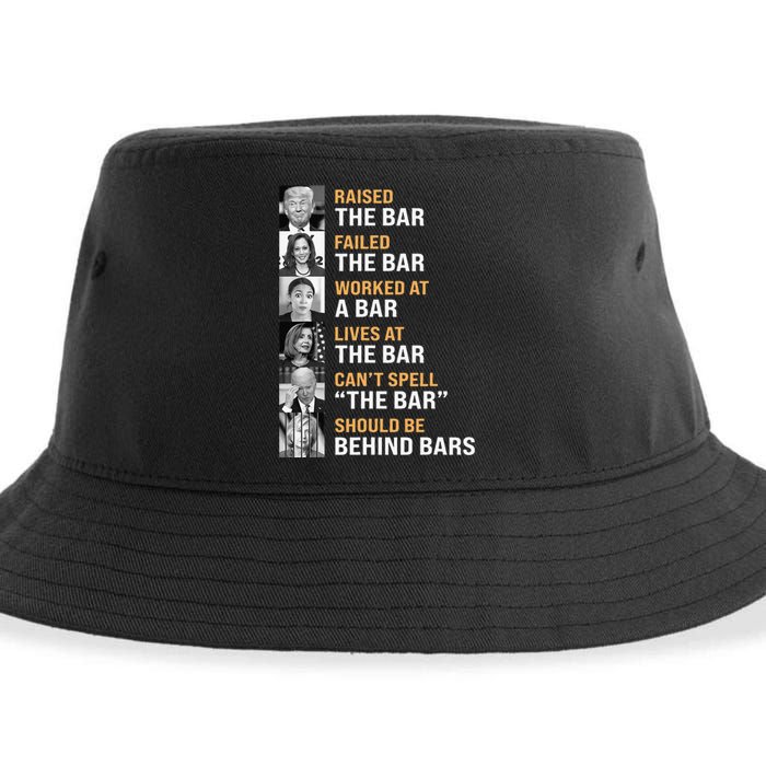 Trump Raised The Bar Harris Failed The Bar Sustainable Bucket Hat