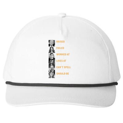 Trump Raised The Bar Harris Failed The Bar Snapback Five-Panel Rope Hat