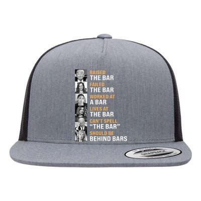 Trump Raised The Bar Harris Failed The Bar Flat Bill Trucker Hat