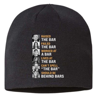 Trump Raised The Bar Harris Failed The Bar Sustainable Beanie