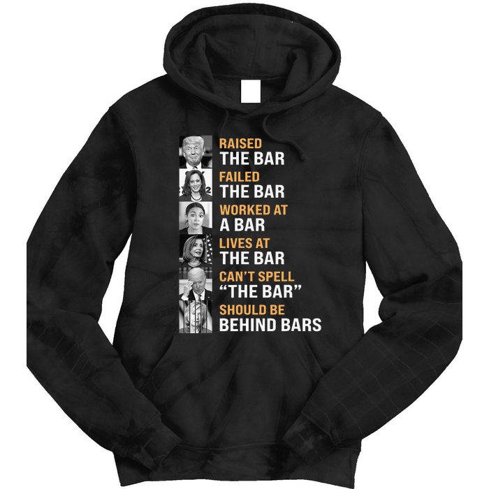 Trump Raised The Bar Harris Failed The Bar Tie Dye Hoodie