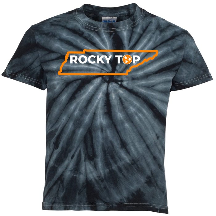 Tennessee Rocky Top TN Rocky Top Volunteer State Vintage Kids Tie-Dye T-Shirt