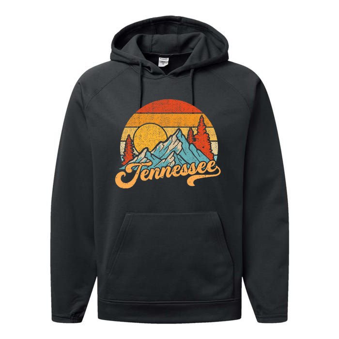 Tennessee Retro Tennessee Tennessee Tourist Performance Fleece Hoodie