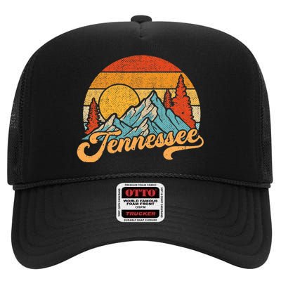 Tennessee Retro Tennessee Tennessee Tourist High Crown Mesh Back Trucker Hat