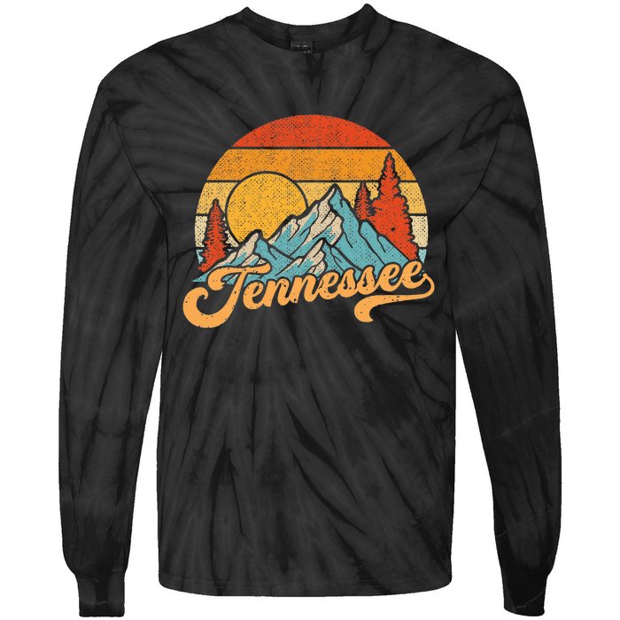 Tennessee Retro Tennessee Tennessee Tourist Tie-Dye Long Sleeve Shirt