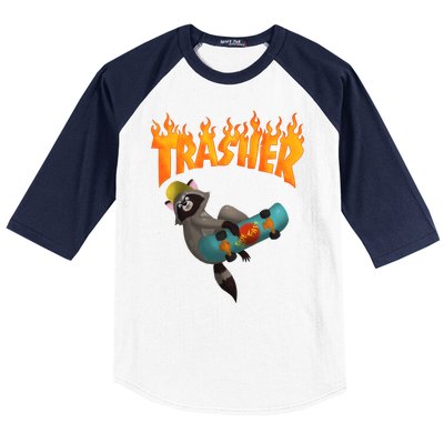 Trasher Raccoon Baseball Sleeve Shirt