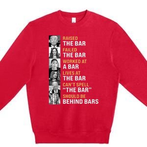 Trump Raised The Bar Harris Failed The Bar Premium Crewneck Sweatshirt