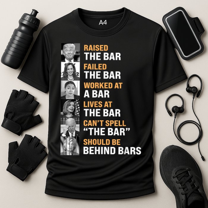 Trump Raised The Bar Harris Failed The Bar Cooling Performance Crew T-Shirt
