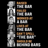 Trump Raised The Bar Harris Failed The Bar Drawstring Bag