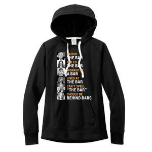 Trump Raised The Bar Harris Failed The Bar Women's Fleece Hoodie