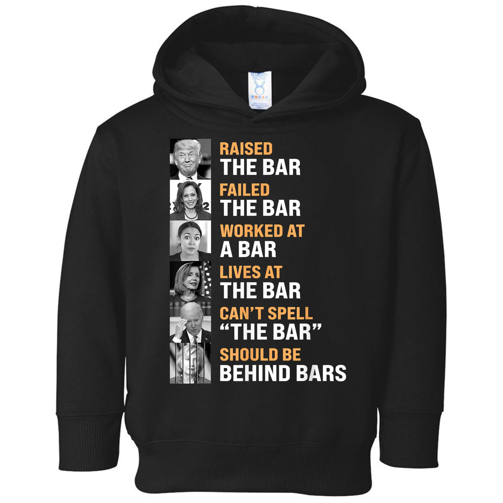 Trump Raised The Bar Harris Failed The Bar Toddler Hoodie