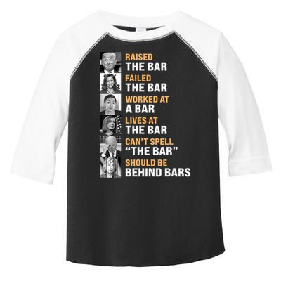 Trump Raised The Bar Harris Failed The Bar Toddler Fine Jersey T-Shirt