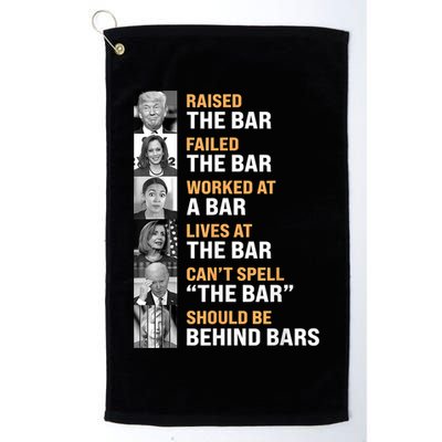 Trump Raised The Bar Harris Failed The Bar Golf Towel