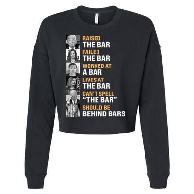 Trump Raised The Bar Harris Failed The Bar Cropped Pullover Crew