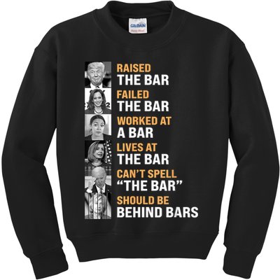 Trump Raised The Bar Harris Failed The Bar Kids Sweatshirt