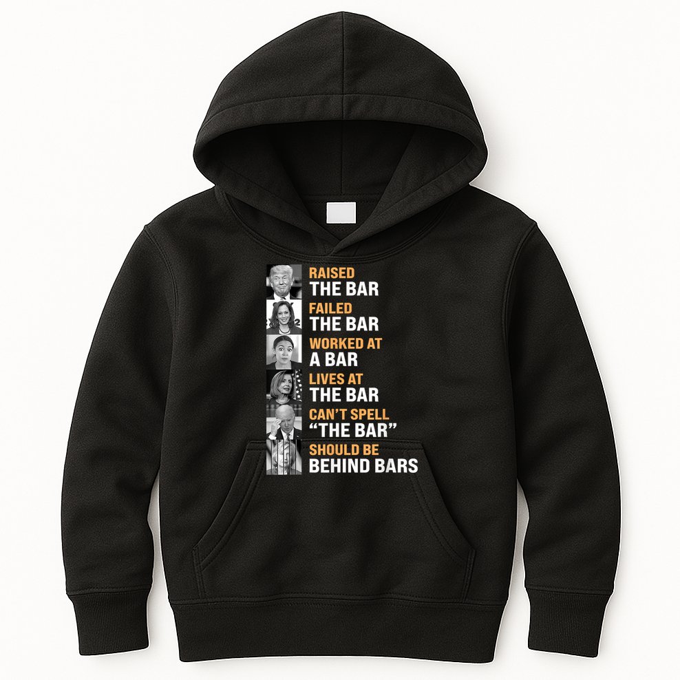 Trump Raised The Bar Harris Failed The Bar Kids Hoodie