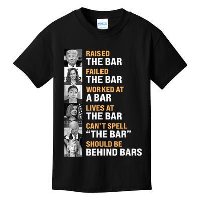 Trump Raised The Bar Harris Failed The Bar Kids T-Shirt