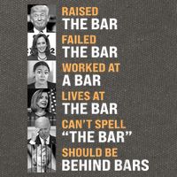 Trump Raised The Bar Harris Failed The Bar Cotton Canvas Backpack
