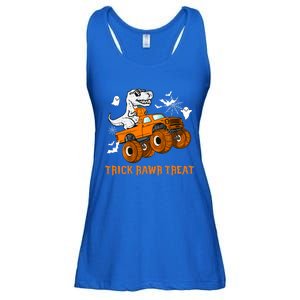 Trick Rawr Treat Dinosaur Monster Truck Halloween Gift Ladies Essential Flowy Tank