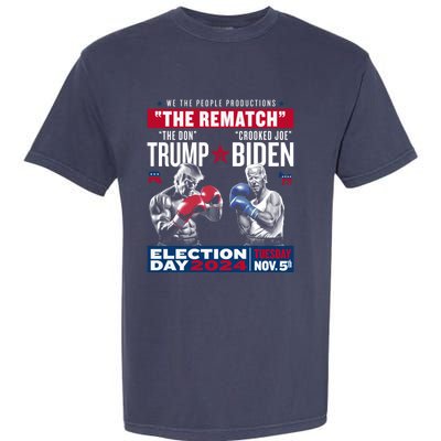 The Rematch The Don And Crooked Joe Pro Trump 2024 Garment-Dyed Heavyweight T-Shirt