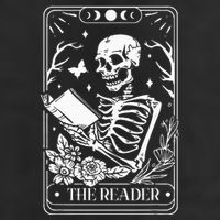 The Reader Tarot Funny Skeleton Reading Knit Cap Winter Beanie