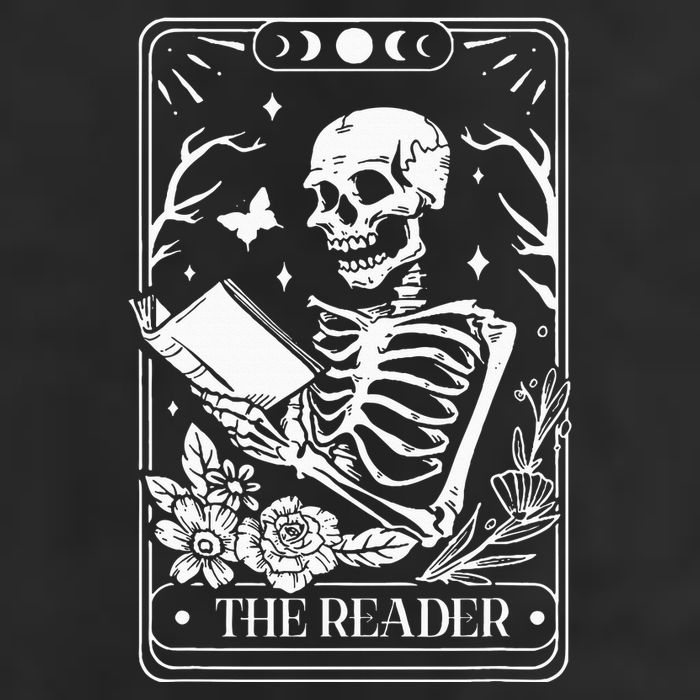 The Reader Tarot Funny Skeleton Reading Knit Cap Winter Beanie