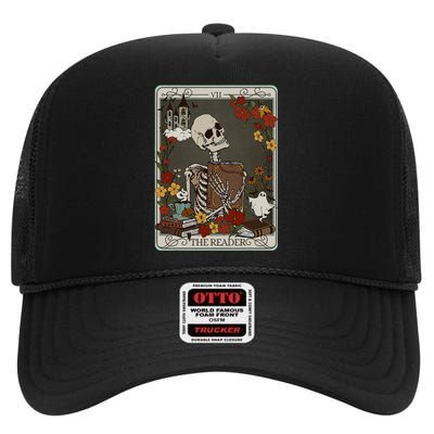 The Reader Tarot Card Bookish High Crown Mesh Back Trucker Hat