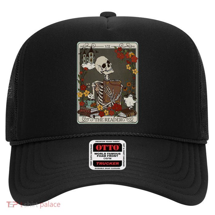 The Reader Tarot Card Bookish High Crown Mesh Back Trucker Hat