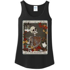 The Reader Tarot Card Bookish Ladies Essential Tank