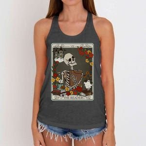 The Reader Tarot Card Bookish Women's Knotted Racerback Tank