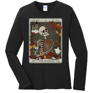 The Reader Tarot Card Bookish Ladies Long Sleeve Shirt