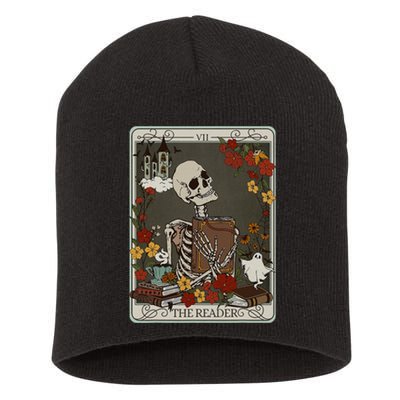 The Reader Tarot Card Bookish Short Acrylic Beanie