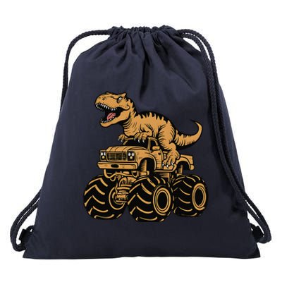 Tyrannosaurus Rex Trex Monster Truck Dinosaur Design Drawstring Bag