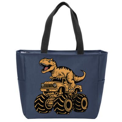 Tyrannosaurus Rex Trex Monster Truck Dinosaur Design Zip Tote Bag