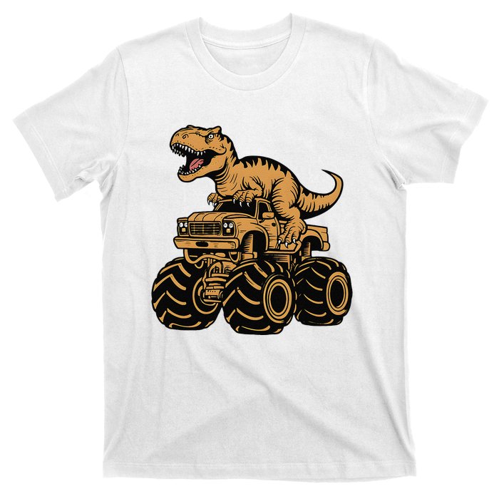 Tyrannosaurus Rex Trex Monster Truck Dinosaur Design T-Shirt