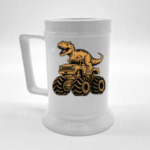 Tyrannosaurus Rex Trex Monster Truck Dinosaur Design Beer Stein