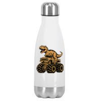 Tyrannosaurus Rex Trex Monster Truck Dinosaur Design Stainless Steel Insulated Water Bottle