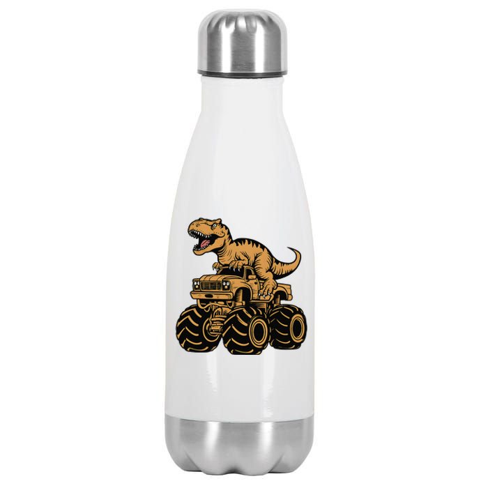 Tyrannosaurus Rex Trex Monster Truck Dinosaur Design Stainless Steel Insulated Water Bottle