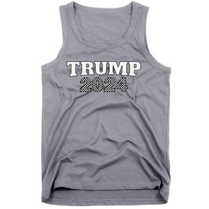 Trump Racing Theme 2024 Checker Tank Top