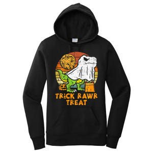 Trick Rawr Treat Ghost Dino Trex Halloween Women's Pullover Hoodie