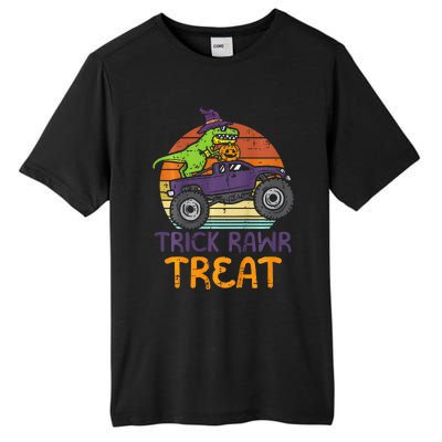 Trick Rawr Treat Dinosaur Monster Truck Halloween Tall Fusion ChromaSoft Performance T-Shirt